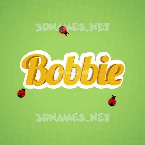 bobbie in Ladybugs style - 3D name wallpaper