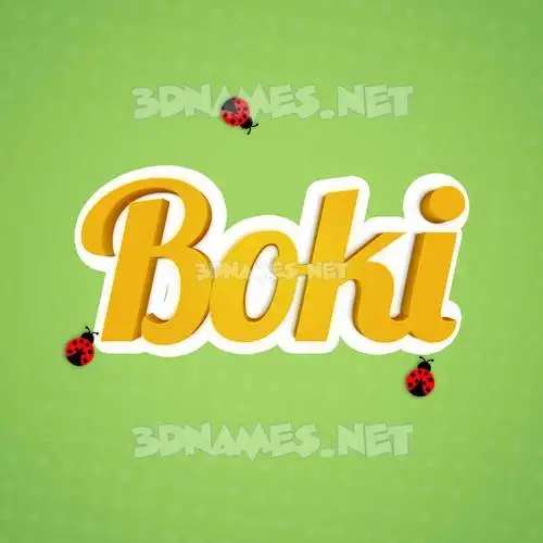 boki in Ladybugs style - 3D name wallpaper boki in Ladybugs style - 3D name wallpaper