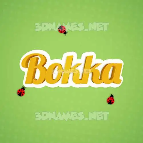 bokka in Ladybugs style - 3D name wallpaper bokka in Ladybugs style - 3D name wallpaper