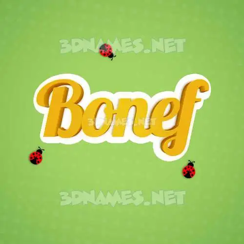 bonef in Ladybugs style - 3D name wallpaper bonef in Ladybugs style - 3D name wallpaper