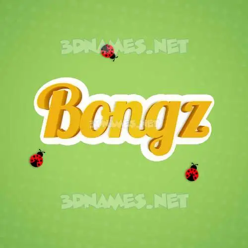 bongz in Ladybugs style - 3D name wallpaper