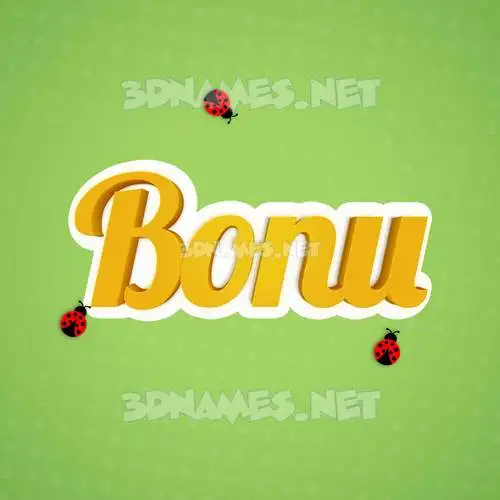 bonu in Ladybugs style - 3D name wallpaper bonu in Ladybugs style - 3D name wallpaper