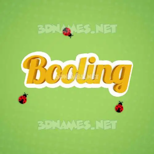 booling in Ladybugs style - 3D name wallpaper booling in Ladybugs style - 3D name wallpaper