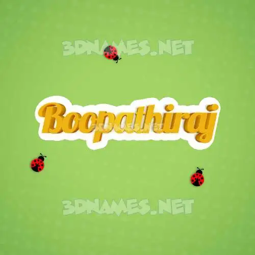 boopathiraj in Ladybugs style - 3D name wallpaper