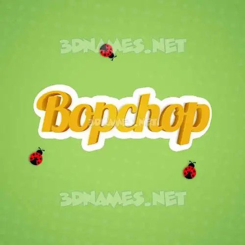 bopchop in Ladybugs style - 3D name wallpaper bopchop in Ladybugs style - 3D name wallpaper