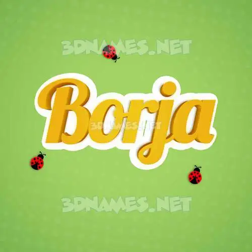 borja in Ladybugs style - 3D name wallpaper