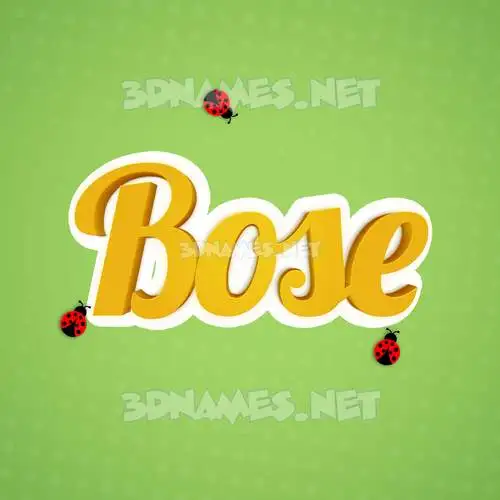 bose in Ladybugs style - 3D name wallpaper
