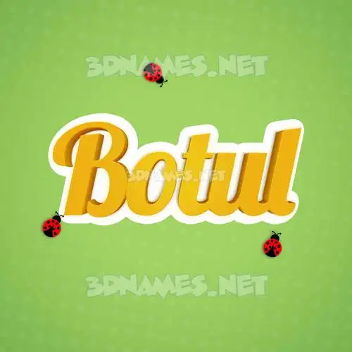 botul in Ladybugs style - 3D name wallpaper