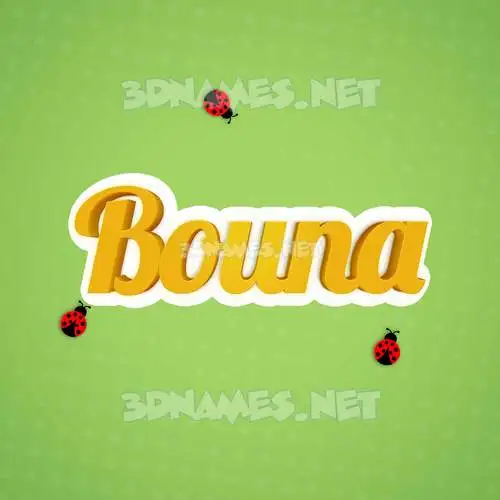 bouna in Ladybugs style - 3D name wallpaper bouna in Ladybugs style - 3D name wallpaper