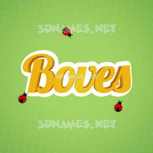 boves in Ladybugs style - 3D name wallpaper