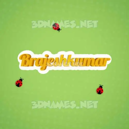 brajeshkumar in Ladybugs style - 3D name wallpaper