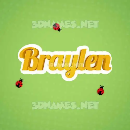 braylen in Ladybugs style - 3D name wallpaper