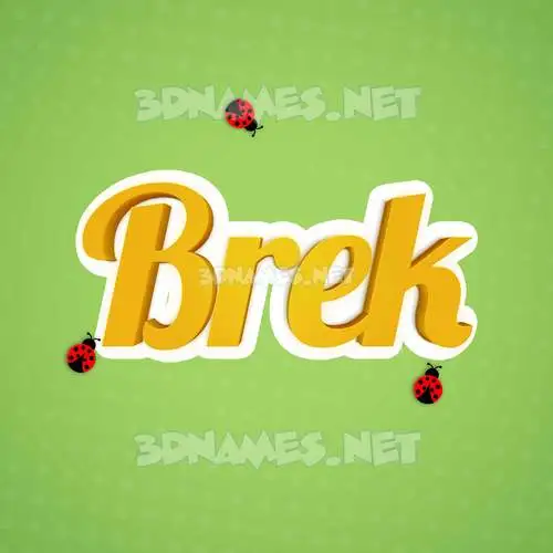 brek in Ladybugs style - 3D name wallpaper brek in Ladybugs style - 3D name wallpaper