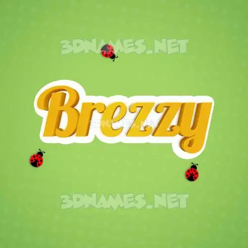 brezzy in Ladybugs style - 3D name wallpaper brezzy in Ladybugs style - 3D name wallpaper