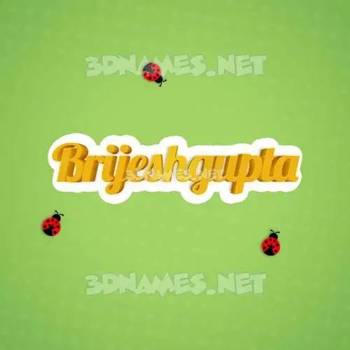 brijeshgupta in Ladybugs style - 3D name wallpaper