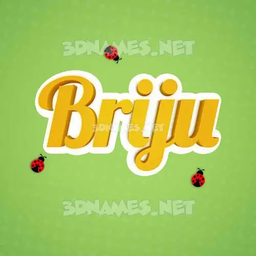 briju in Ladybugs style - 3D name wallpaper briju in Ladybugs style - 3D name wallpaper