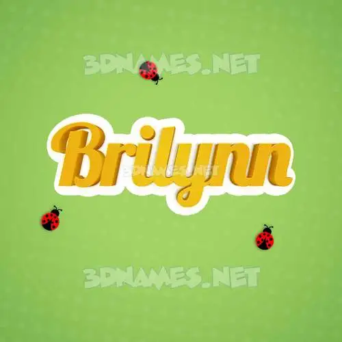 brilynn in Ladybugs style - 3D name wallpaper