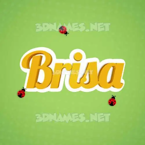 brisa in Ladybugs style - 3D name wallpaper