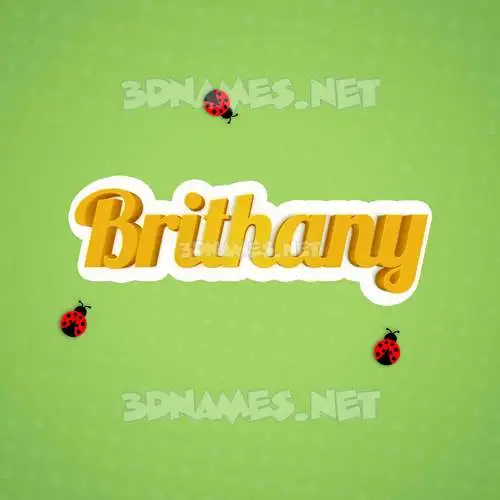 brithany in Ladybugs style - 3D name wallpaper brithany in Ladybugs style - 3D name wallpaper