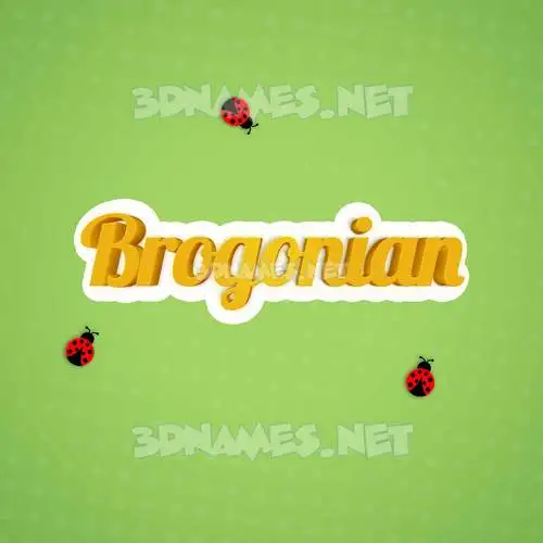brogonian in Ladybugs style - 3D name wallpaper