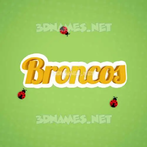 broncos in Ladybugs style - 3D name wallpaper broncos in Ladybugs style - 3D name wallpaper