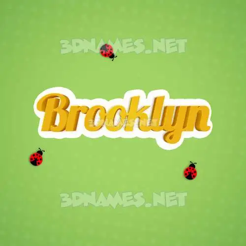 brooklyn in Ladybugs style - 3D name wallpaper brooklyn in Ladybugs style - 3D name wallpaper