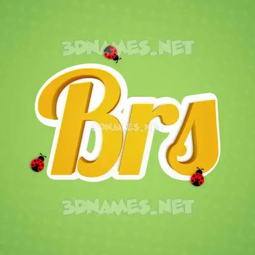 brs in Ladybugs style - 3D name wallpaper brs in Ladybugs style - 3D name wallpaper