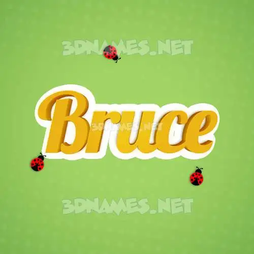 bruce in Ladybugs style - 3D name wallpaper bruce in Ladybugs style - 3D name wallpaper