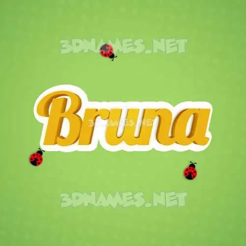 bruna in Ladybugs style - 3D name wallpaper bruna in Ladybugs style - 3D name wallpaper
