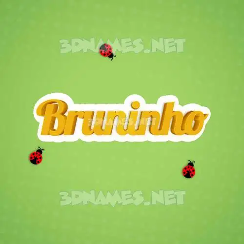 bruninho in Ladybugs style - 3D name wallpaper bruninho in Ladybugs style - 3D name wallpaper