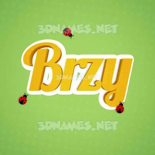 brzy in Ladybugs style - 3D name wallpaper brzy in Ladybugs style - 3D name wallpaper