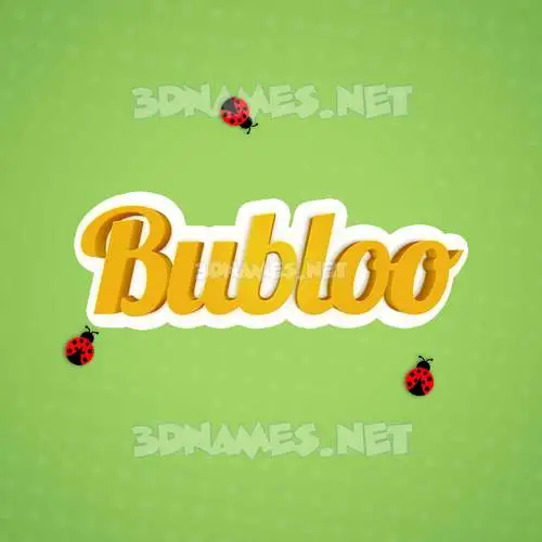 bubloo in Ladybugs style - 3D name wallpaper bubloo in Ladybugs style - 3D name wallpaper