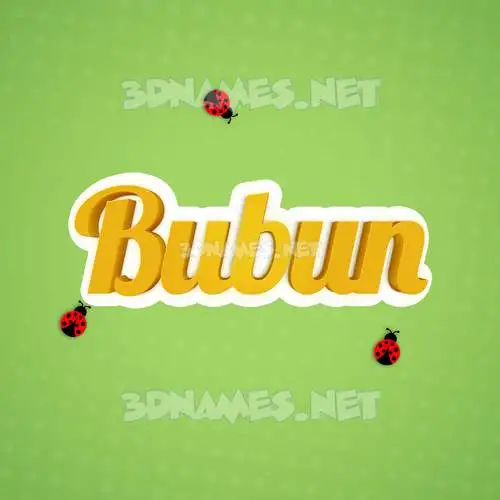 bubun in Ladybugs style - 3D name wallpaper bubun in Ladybugs style - 3D name wallpaper