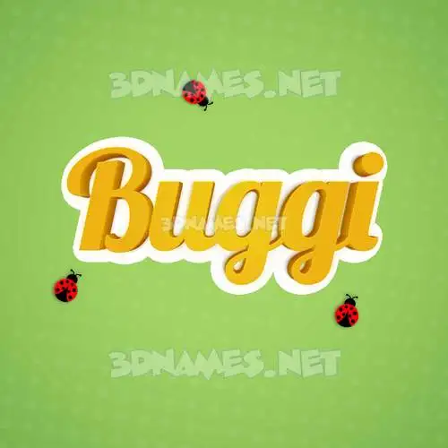 buggi in Ladybugs style - 3D name wallpaper buggi in Ladybugs style - 3D name wallpaper