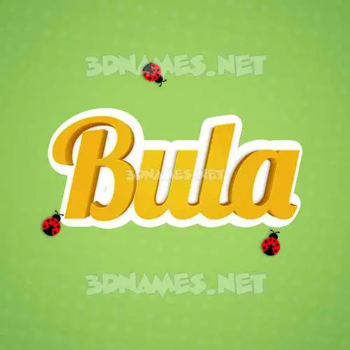 bula in Ladybugs style - 3D name wallpaper bula in Ladybugs style - 3D name wallpaper