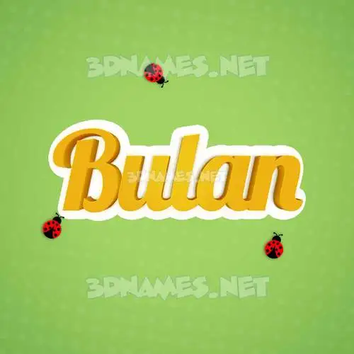bulan in Ladybugs style - 3D name wallpaper bulan in Ladybugs style - 3D name wallpaper