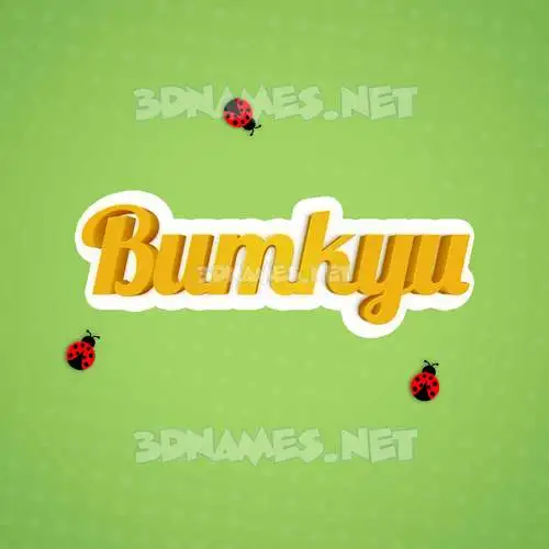 bumkyu in Ladybugs style - 3D name wallpaper