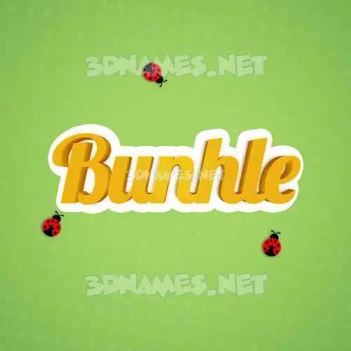 bunhle in Ladybugs style - 3D name wallpaper bunhle in Ladybugs style - 3D name wallpaper