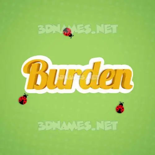 burden in Ladybugs style - 3D name wallpaper burden in Ladybugs style - 3D name wallpaper