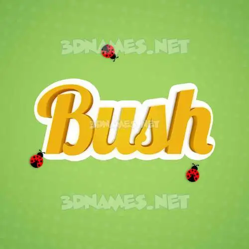 bush in Ladybugs style - 3D name wallpaper bush in Ladybugs style - 3D name wallpaper