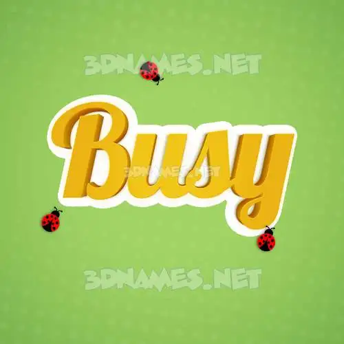 busy in Ladybugs style - 3D name wallpaper busy in Ladybugs style - 3D name wallpaper