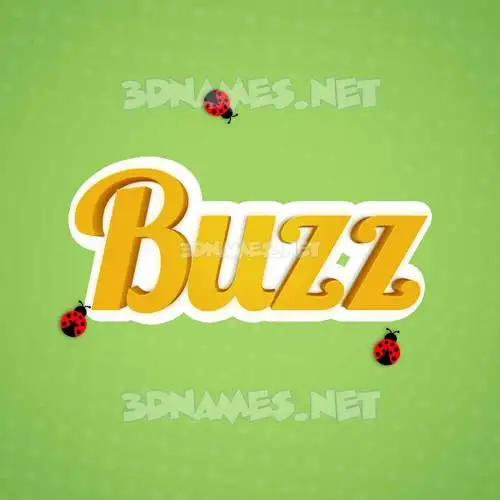 buzz in Ladybugs style - 3D name wallpaper buzz in Ladybugs style - 3D name wallpaper