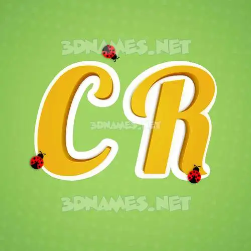 c r in Ladybugs style - 3D name wallpaper c r in Ladybugs style - 3D name wallpaper