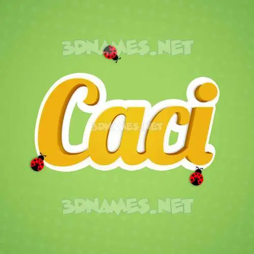 caci in Ladybugs style - 3D name wallpaper caci in Ladybugs style - 3D name wallpaper