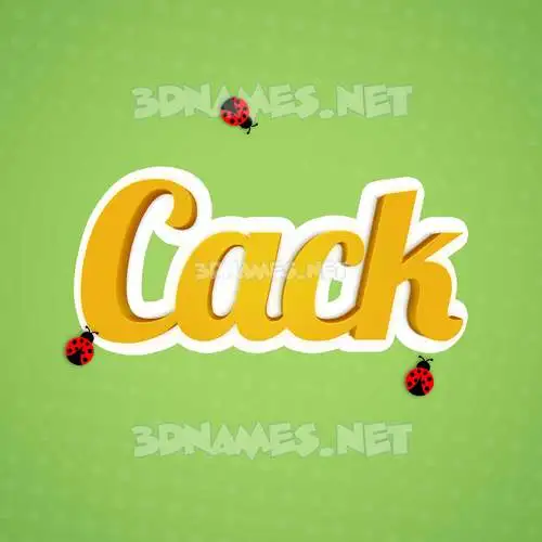 cack in Ladybugs style - 3D name wallpaper cack in Ladybugs style - 3D name wallpaper