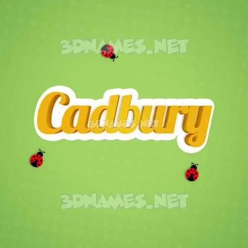 cadbury in Ladybugs style - 3D name wallpaper cadbury in Ladybugs style - 3D name wallpaper