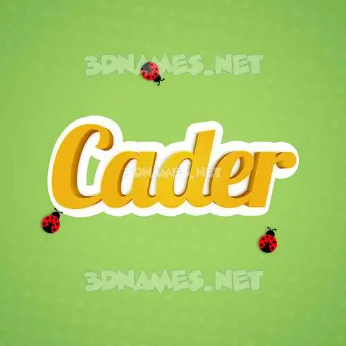 cader in Ladybugs style - 3D name wallpaper cader in Ladybugs style - 3D name wallpaper