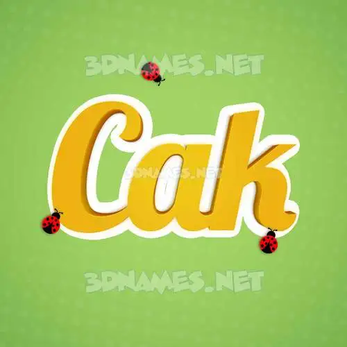 cak in Ladybugs style - 3D name wallpaper