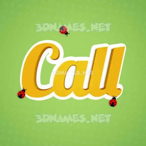 call in Ladybugs style - 3D name wallpaper