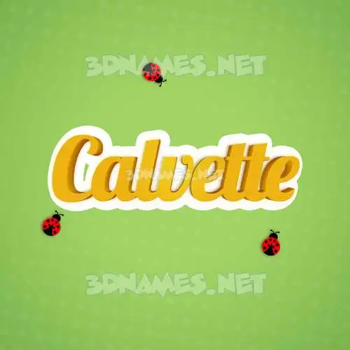 calvette in Ladybugs style - 3D name wallpaper